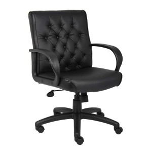 Boss-black-leather-large-office-chair